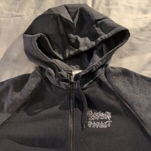 Spencer's Spirit Halloween Dark Gray Zip-Up Hoodie XL NWOT
